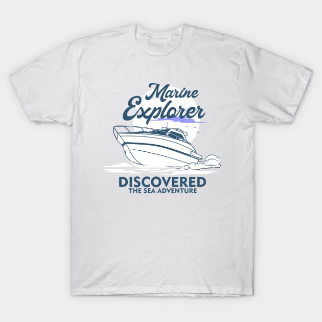 BOAT MARINE EXPLORER T-Shirt by beanbeardy